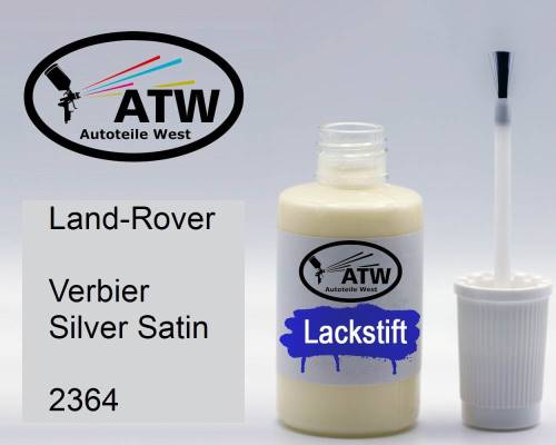 Land-Rover, Verbier Silver Satin, 2364: 20ml Lackstift, von ATW Autoteile West.